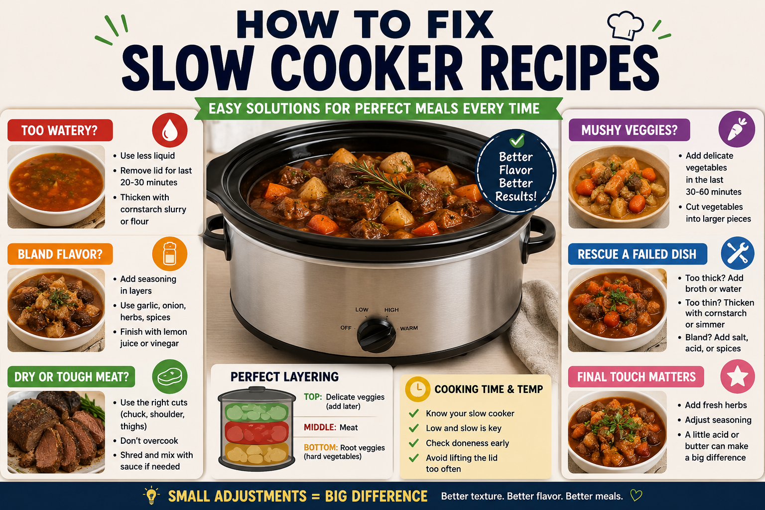 how to fix slow cooker recipes